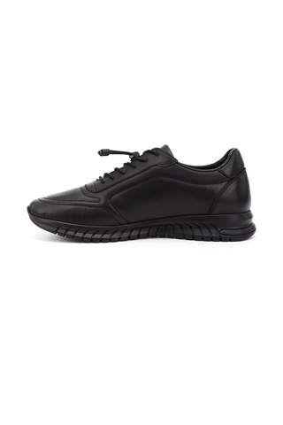 Gönderi(R) Erkek Siyah Bağcıklı Kauçuk Taban Hakiki Deri Sneaker Ddma83342455 Siyah