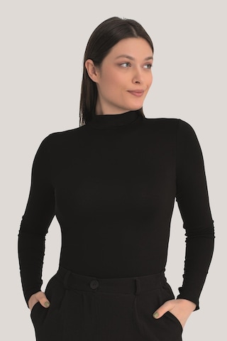 Arma Yıldız Kadın Siyah Balıkçı Yaka Uzun Kollu Body 3 Adet Siyah