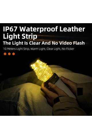 Wezone Yeşil Kamp Feneri, 5+4 Aydınlatma Modu, 2200mah Power Bank, Ip67 Su Geçirmez, Elden Taşınabilir, Çadır Ve Bahçe Için Yeşil