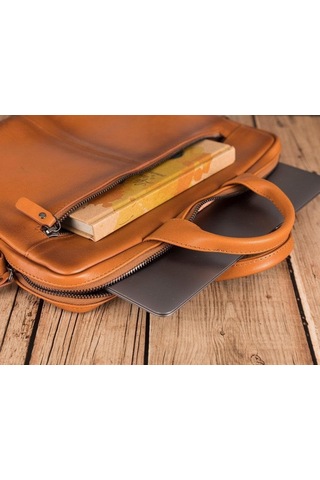 Soriel Leather Business Briefcase / Laptop Case 16" Çok Renkli