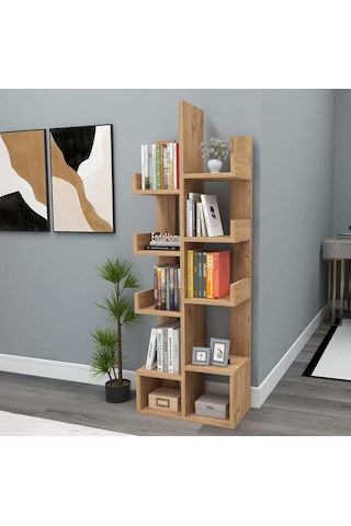 Reyo Home Enda Pamfilya 10 Bölmeli/raflı Kitaplık Atlantik Çam