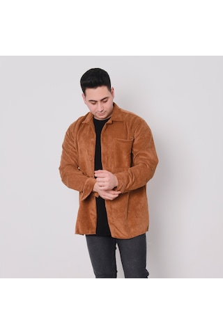 Fkfashion Kadife Gömlek 22FK0114 Kiremit