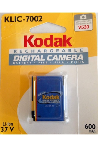Kodak Klıc-7002 Batarya Easyshare V530, V603, V630 Yedek Pil Kodak Klıc-7002 Batarya Easyshare V530, V603, V630 Yedek Pil