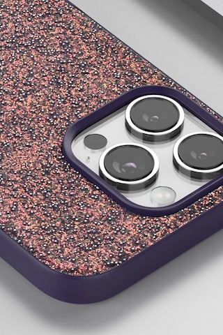 Onegif Apple İphone 16 Pro Bright Simli Kapak - Çöl Titanyum