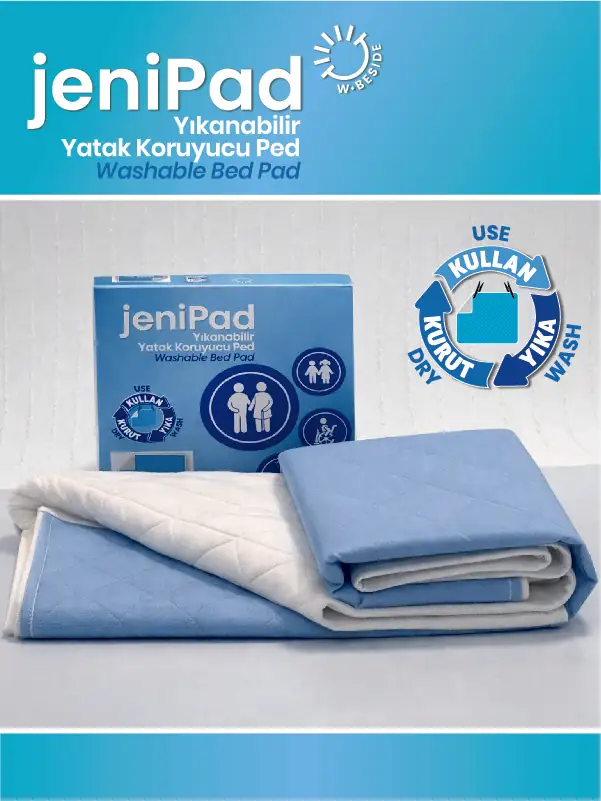 Hasta Ve Bebek Altı Yıkanabilir Ultra Emici Sıvı Geçirmez Tekrar Kullanılabilir Yatak Pedi