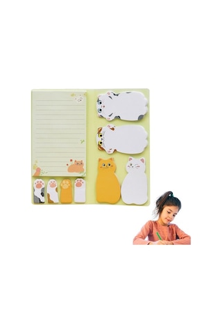 Trendooze Yapışkanlı Yapışkan Yapışkan Ve Tüm Sevimli Şeklindeki Notlarınız Notlar Kitty Kedi İçin Güçlü Fikirleriniz Delight: Zl