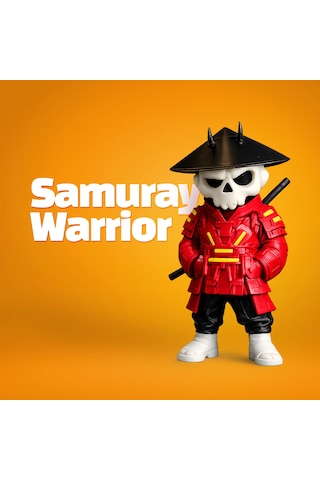 Kuru Kafa Samuray Warrior Özel Seri Kırmızı Özel Seri Koleksiyon Ürünü Oyuncak Figür