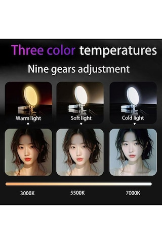 Şarjlı Led Selfie Video Kamera Işığı Tripod Uyumlu Ve Mandallı 30