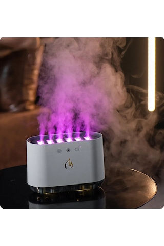 900 Ml Ultrasonik Hava Nemlendirici Buhar Makinesi Ve Aroma Difüzörü 6 Spray Rgb Modlu Sese Duyarlı