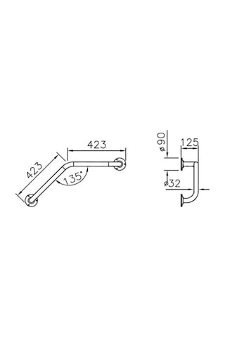 VitrA 320-1020 Engelli Tutunma Barı.135 Derece