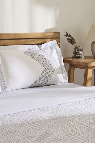 Kaşmir Home Flavo %100 Pamuk Çift Kişilik Nevresim Takımı Gri Gri