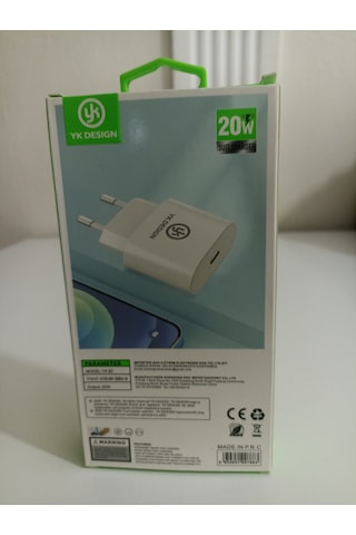 Yk Design Yk82 Pd20w Süper Hızlı Şarj Başlığı Beyaz-Sadece Adaptör