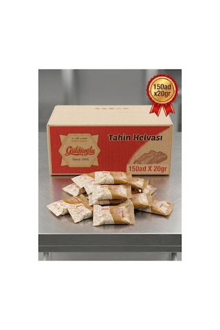 İkramlık Mini Paket Sade Tahin Helvası 150 Adet X 20 Gr