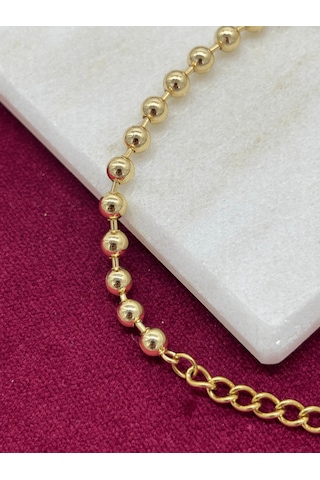 14 K Renginde Dorika Taşlı Gold Bileklik Gold