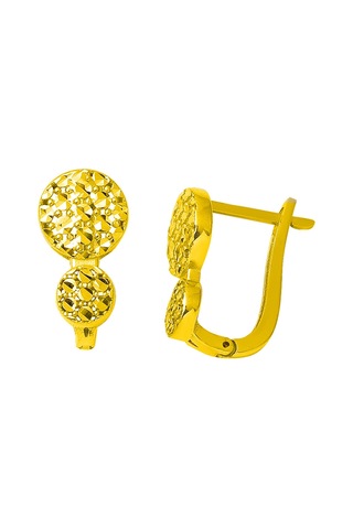 Bilezikci Yaşam Çiçeği Küpe - Kolyeli 22 Ayar Set