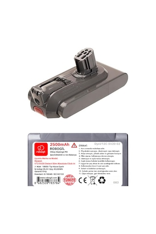 V12c Sv20 Detect Slim Absolute Click-ın2500mah Uyumlu Pil Paketi / Bataryası Dysv12c-sv20-02