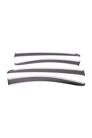 Sunplex Volkswagen Uyumlu Tıguan 2016-2021 Arası Chrome Style 4 Lü Set Kromlu Cam Rüzgarlığı Ön Ve Arka Parça