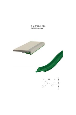 Contacall Cnc Kızak Fitili Puntalı Sıyırıcı Tipi Cnc Contası 5 Metre Mavi