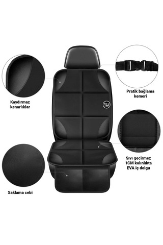 Isofix Girişli Oto Çocuk Koltuğu Koruyucu Puset Koruma Koltuk 1ad