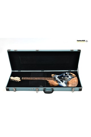 Elektro Gitar Custom Epoksi & Yıllanmış Ağaç Kişiye Özel Mavi