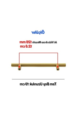 10 Adet Altın Renk Metal Mutfak Çekmece Dolap Kulpları 128 Mm 155 x 230 MM (Büyük Boy)