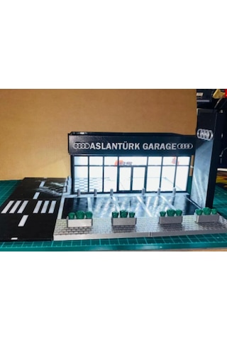 Led Işıklı Showroom & Servis Dioraması - Kişiye Özel İsimli Ve Logolu Galeri Otopark Maketi