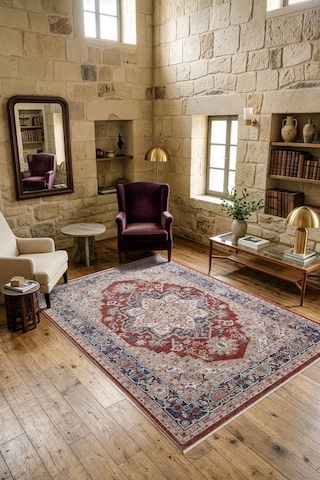 Focus F0c001r Renkli Vintage Modern Salon Koridor Yatak Ve Oturma Odası Halısı-1762