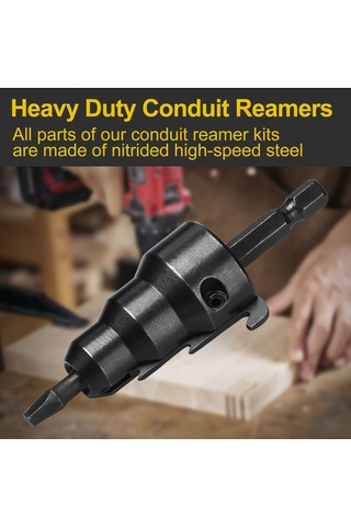 Yuntech01 Emt Elektrik Boru Testeresi, 13-19-25mm Çapta Tırnak Kaldırma, Güçlü Matkap Uyumlu, Zaman Tasarrufu Sağlar