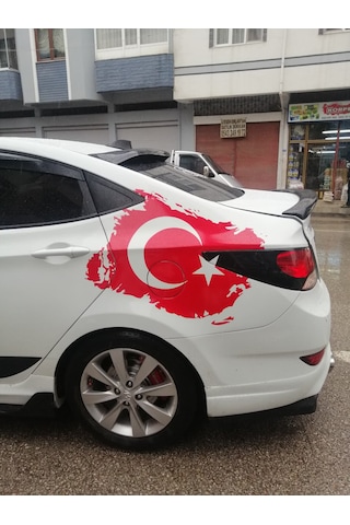 Ay Yıldız Sticker Türk Bayrağı Sticker Araba Sticker Kırmızı Kırmızı