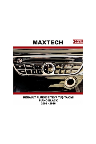 Renault Fluence Teyp Tuş Takımı Pianoblack 2009-2016