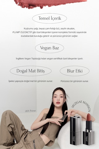 Muzigae Mansion Moodwear Blur Lipstick 001 Prime