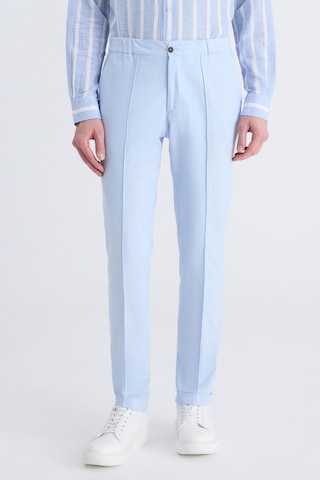 Twn Slim Fit Mavi Armürlü Keten Karışımlı Jogger Pantolon 4ec03ev203250 Çok Renkli