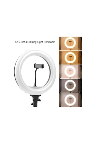12 Inch Youtuber Video Oda Çekimleri Için Ring Light Sürekli Beyaz Led Işık Halka Led Lamba