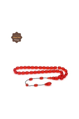 Koyu Kırmızı Arpa Kesim Özel Sistem Ateş Kehribar Tesbih 201024765