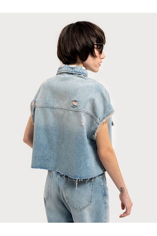 LOFT Oversize Kadın Yelek Lf2036028 Q1.v1 Denim
