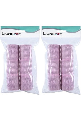 Lionesse Bigudi 1113 Süngerli Pembe 6'lı Paket 2 Adet Pembe
