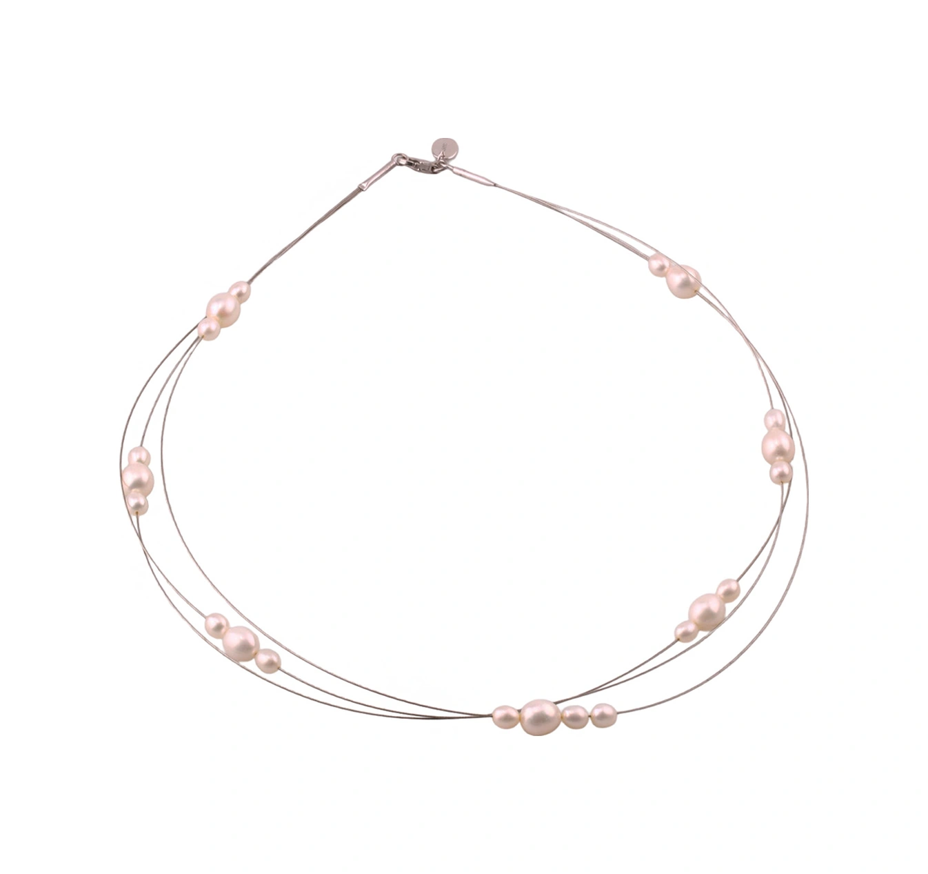 Masaliko İnci Şık Gümüş Kolye Ms3318, 925 Ayar Kadın Gümüş, Rodyum Kaplama Altın