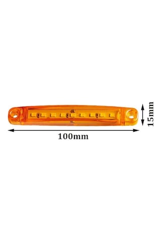 9 Ledli Yan Isaret Ikaz Lambasi 10 Adet Turuncu 12 Volt 486693581
