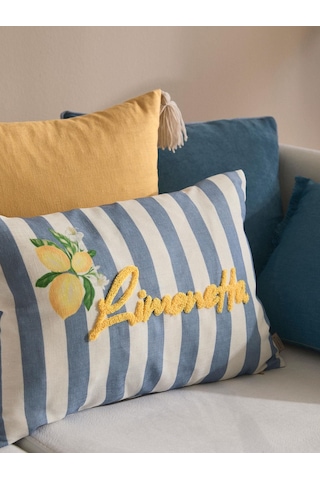 Limonetta 4'lü Kırlent Kılıf Seti Mavi