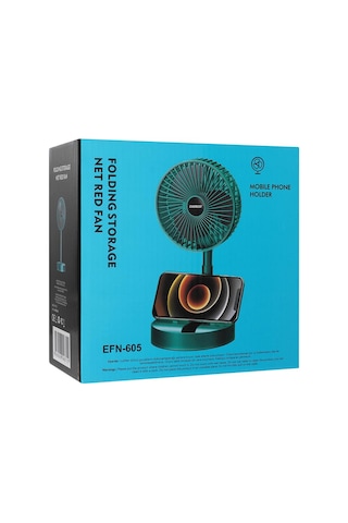 Everest Efn-605 Masaüstü Şarj Edilebilir Yeşil 800mah Usb Fan 1 Adet