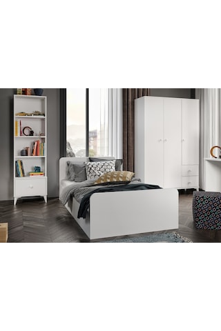 Akasya Modern Genç Odası Takımı Beyaz - 4 Parçalı Ve Tamamı 1. Ka Beyaz