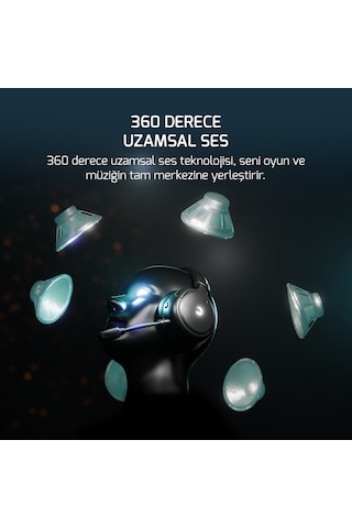 GamePower Aero Ultra Triple Oyuncu Kulaküstü Kulaklık