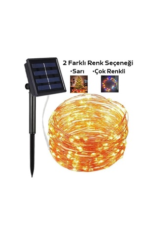 Ally Solar Güneş Enerjili Dış Bahçe Aydınlatma Su Geçirmez Led 10m- 5775 Renkli