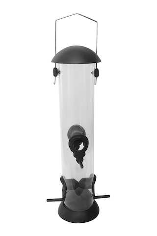 Yuntech01 Dışarıda Asılı Otomatik Kuş Yemeği - 4 Besleme Açığı, Şeffaf Depo, Alttan Çıkarılabilir, Pvc+metal+plastik Materyal