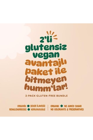 Organik Glutensiz Vegan Muzlu Atıştırmalık Paketi - 2 Adet 2 Çeşit 60 G