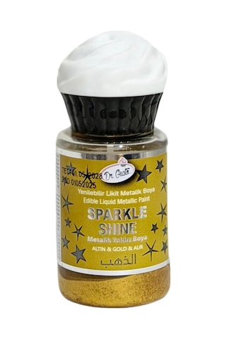 Dr. Gusto Sparkle Sıvı Metalik Boya Altın Gold Yenilebilir Pasta Ve Tatlı Dekor Boyası