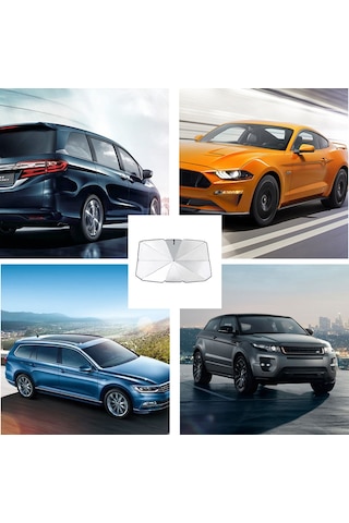 Youtek Araç İçin Uv Koruma Ve Isı Yalıtımı Sağlayan Taşınabilir Güneşlik - Küçük Boy + Kılıf