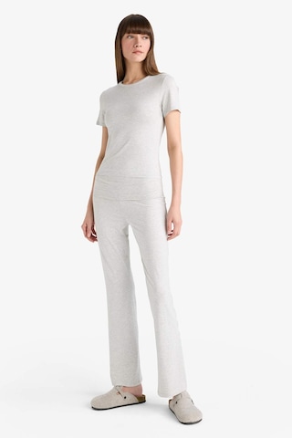 Defacto Bedene Oturan Kısa Kollu Tişört-fall İn Love Loungewear G0006ax25wngr93 Gri