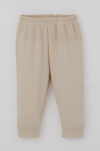 Breeze Erkek Bebek Pijama Takımı Omuzdan Patlı Sevimli Fil Armalı 4 Ay-1 Yaş, Taş
