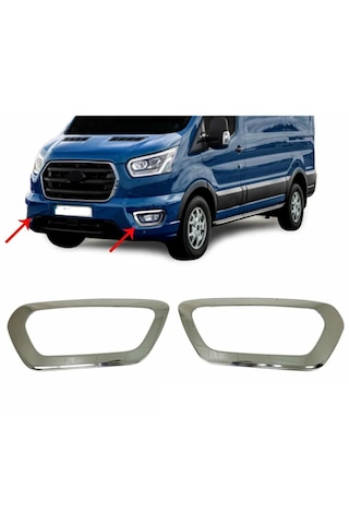 Ford Transit 2019 Sonrası Krom Paslanmaz Çelik Sis Farı Çerçeves